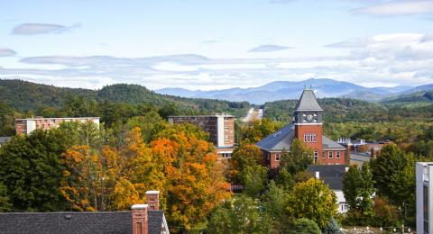 View of campus in the fall