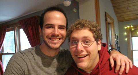 Two students posing for a photo