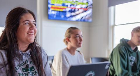 Student sitting in a classroom