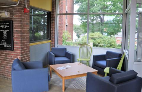 Belknap Hall window lounge