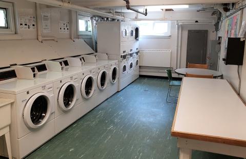 Non traditional apartments laundry room