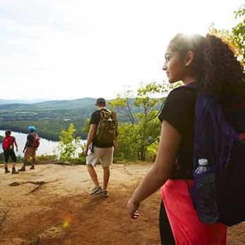 Plymouth students hiking