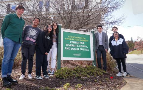 students at the Center for Diversity, Equity and Social Justice on campus