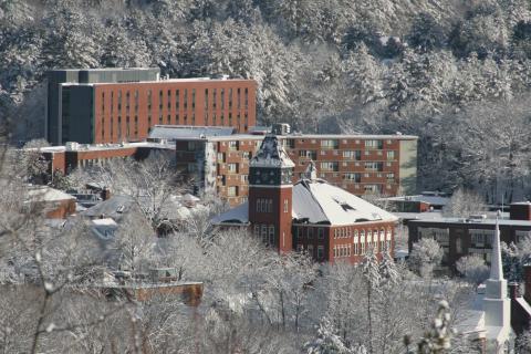 Plymouth campus in the winter