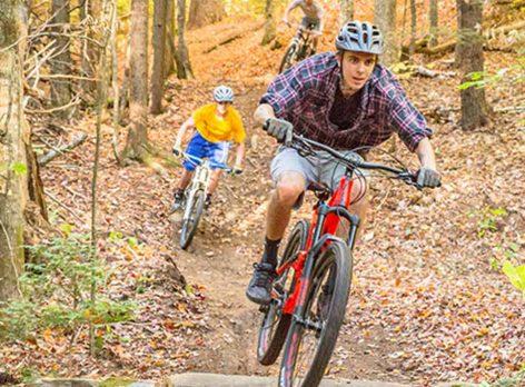 students riding bikes 