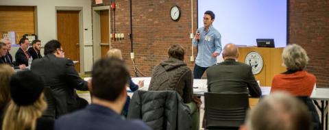 Student participating in Panther Pitch