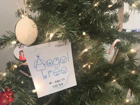 Angel Tree holiday tag