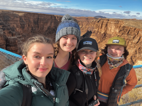 Nursing students on service learning trip