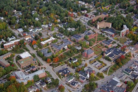 Aerial view of PSU campus