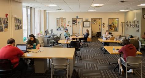 Students studying