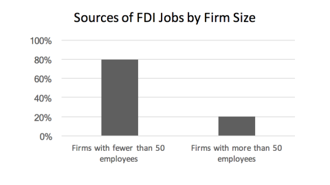 sources of fdi jobs by firm size