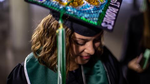 Plymouth Student at Commencement