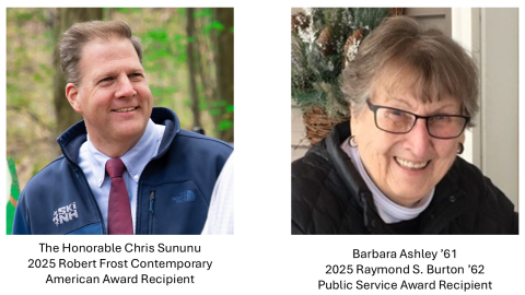 2025 Award Recipients The Honorable Chris Sununu and Barbara Ashley '61