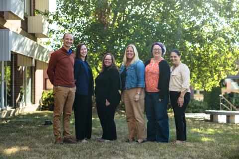 Academic & Career Advising Center Group Photo, six individuals smiling