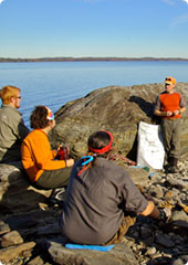 Outdoor class on a beach.